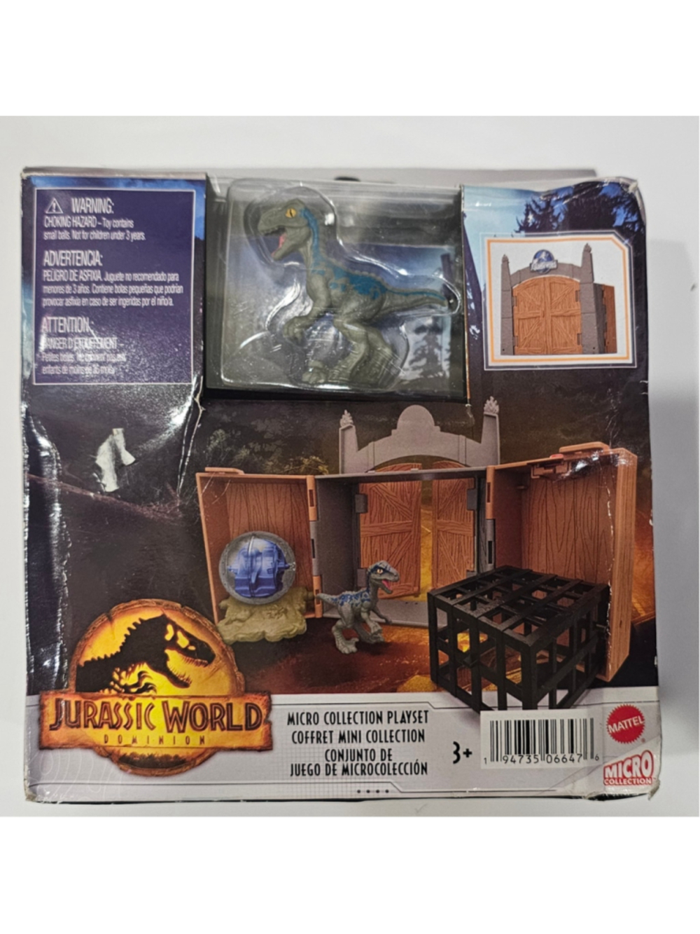 Boys Mattel Jurassic World Micro Collection Playset One Size Brown Blue